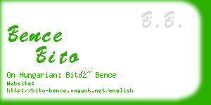 bence bito business card